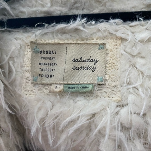 Anthropologie Sunday Monday Sherpa Moto Jacket Vest - Picture 14 of 15